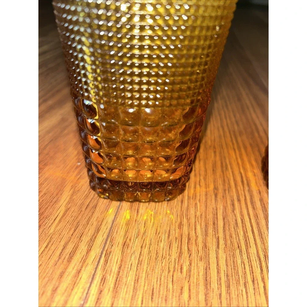 Set Of 4 Fortessa MALCOLM Amber Iced Beverage Cocktail Glass 15oz.